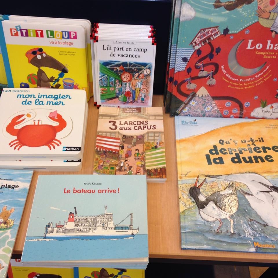 3 larçins aux capus et Qu'y a-t-il derrière la dune sur les table d'une librairie