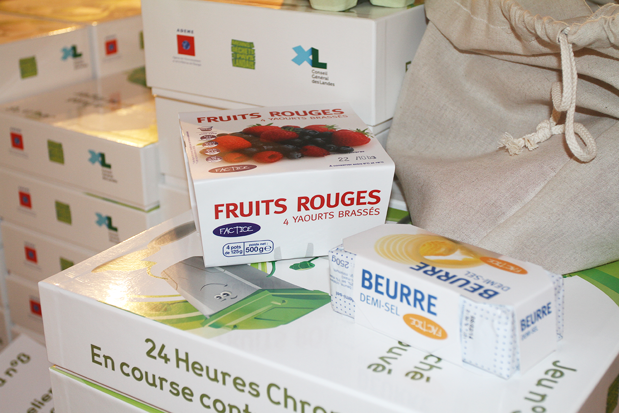 Aliments factices pour un jeu sur le tri des déchets